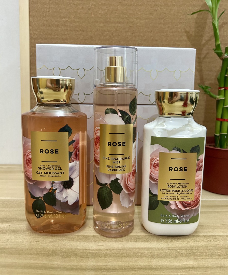 Bath & Body Works 'ROSE' Gift Box SET OF 3 on Carousell