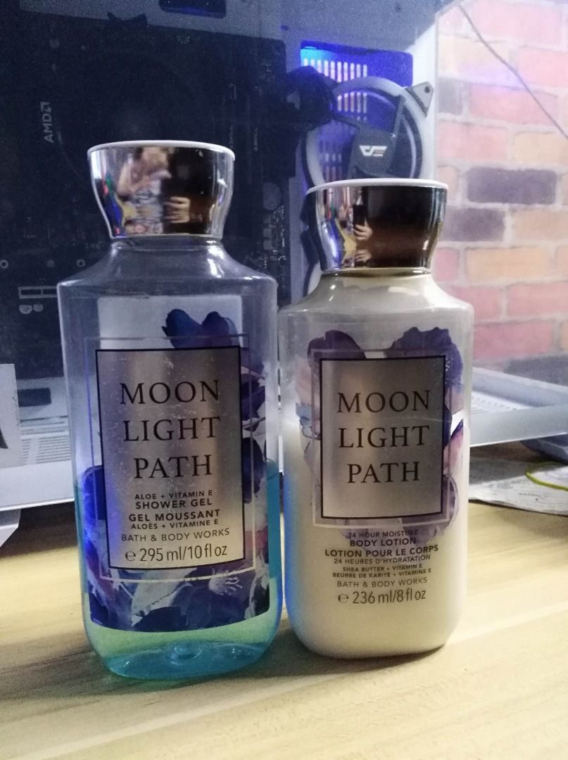 BATH AND BODY WORKS Moonlight Path Lotion and Shower Gel BUNDLE on