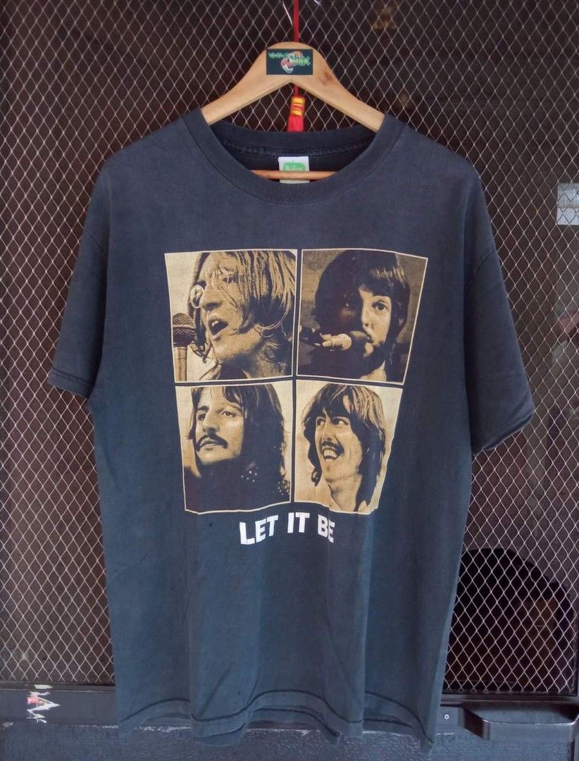 Beatles Let It Be (Category: Activewear) located in Quezon City. Submitted by ojallday06 (Listing ID 1235688934, Image 1). Description: The Beatles Let It Be 📐 22/28 Beatles hard tag Issue: multiple tiny pinhole, penholes, slice, scratch on neckline,fade.