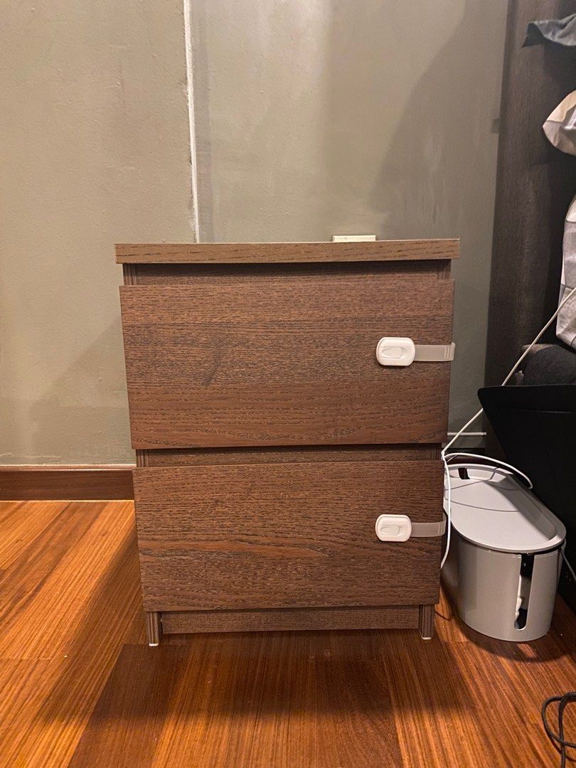 Bedside Table (MALM from IKEA), Furniture & Home Living, Furniture