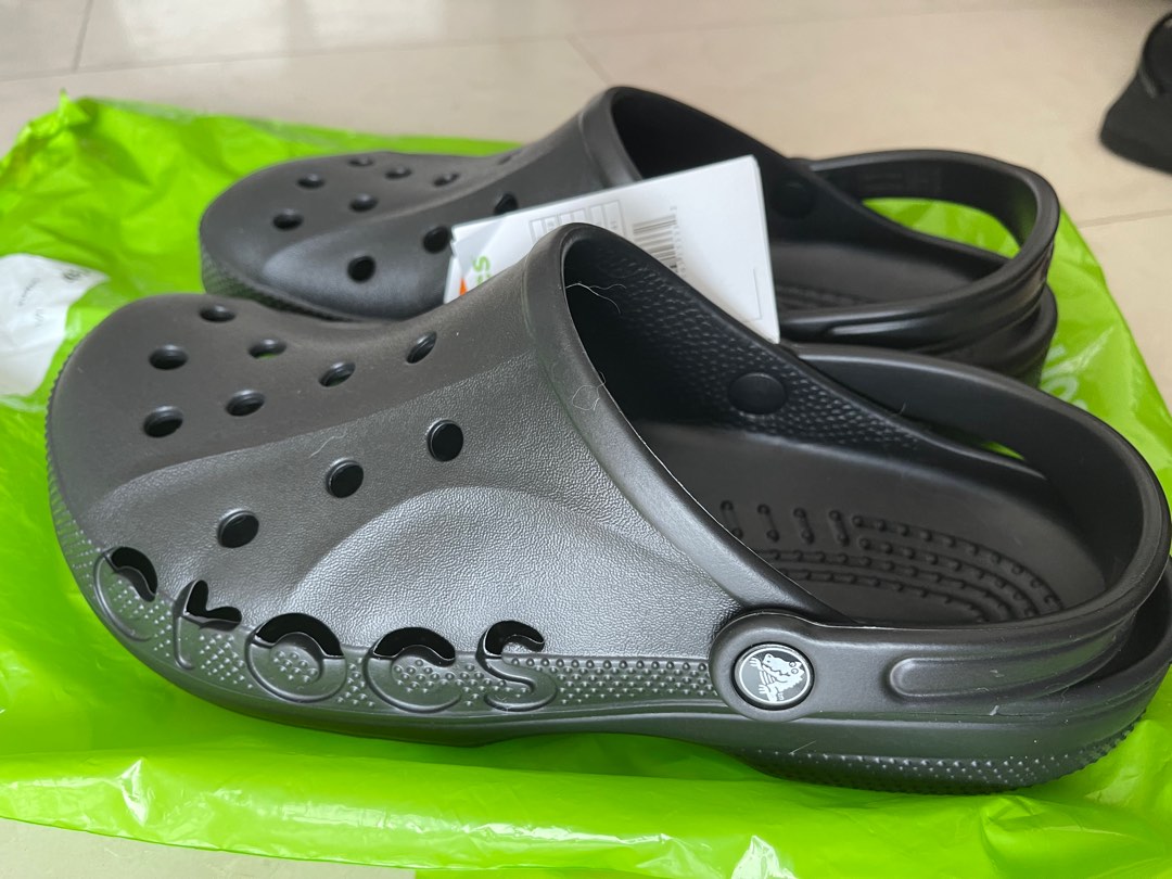 black baya crocs m10w12, Men's Fashion, Footwear, Flipflops and Slides ...