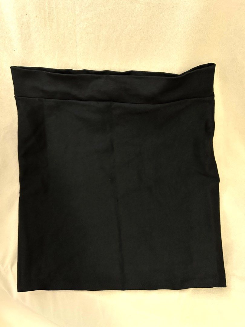 Black elastic work skirt online