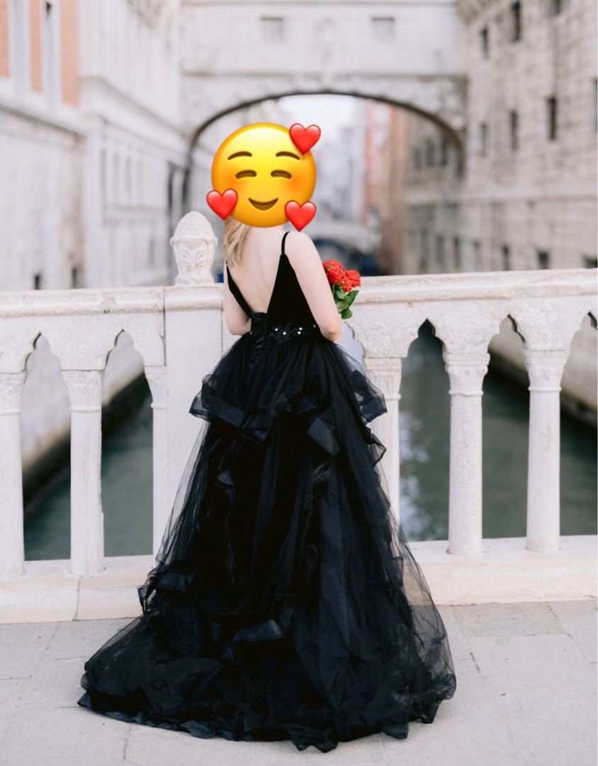 Black gown Women s Fashion Dresses Sets Evening dresses