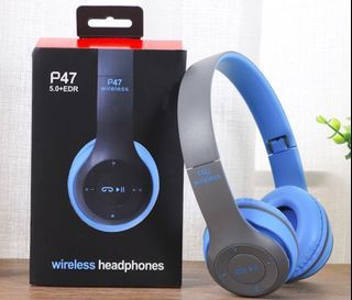 Bluetooth headphones explosive P47 head-mounted noise reduction foldable card gift game wireless headset universal
