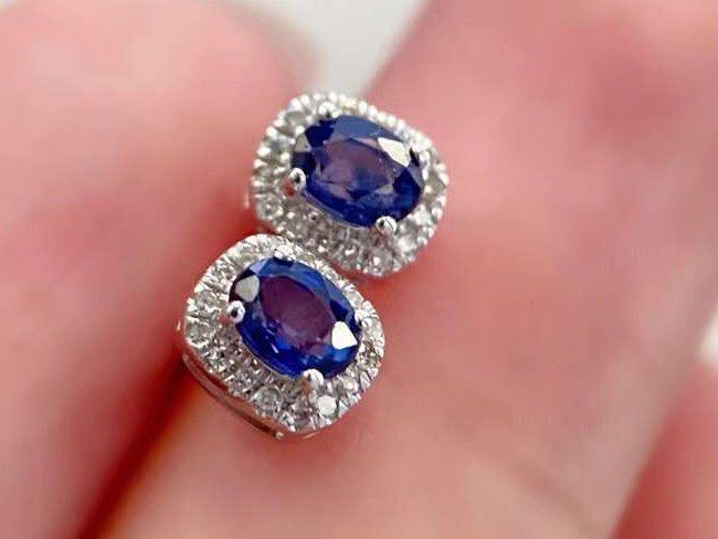 Bn Certified 18K 0.5 Carat Sapphire Diamonds Earring, Women'S Fashion,  Jewelry & Organisers, Rings On Carousell
