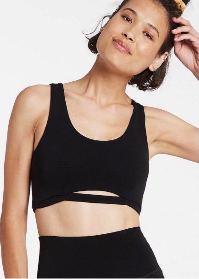BN Nimble Activewear Ribbed Bralette in Black, Women's Fashion, Activewear  on Carousell