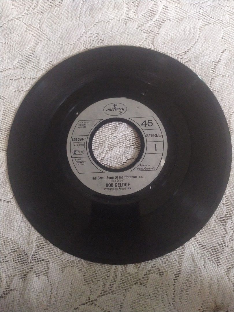 Bob Geldof - The Great Song Of Indifference (7" single) VINYL PLAKA