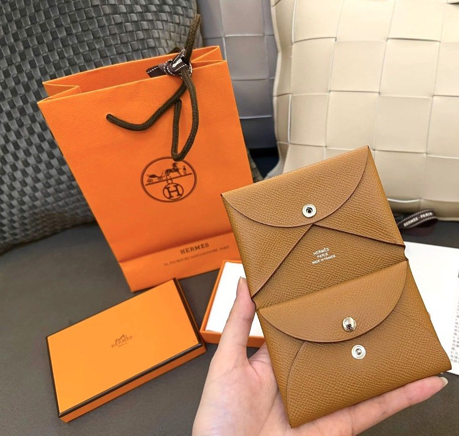 Hermes, Bags, Brand New Hermes Calvi Duo Epsom Gold