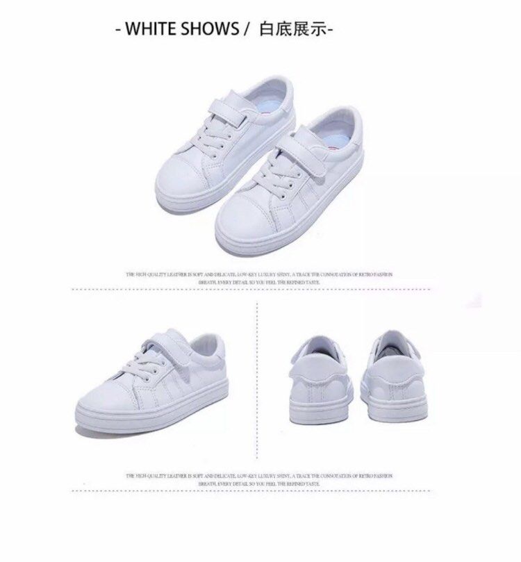 Brand New Kids Teens School White Shoes