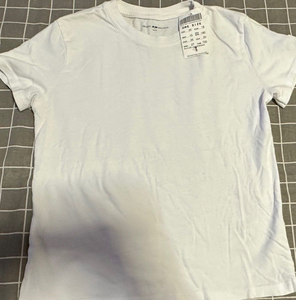 Brandy Melville white heart top, Women's Fashion, Tops, Shirts on Carousell