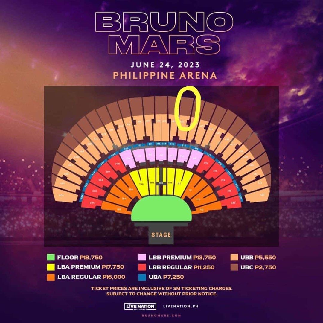 Bruno Mars Tickets DAY 1 on Carousell