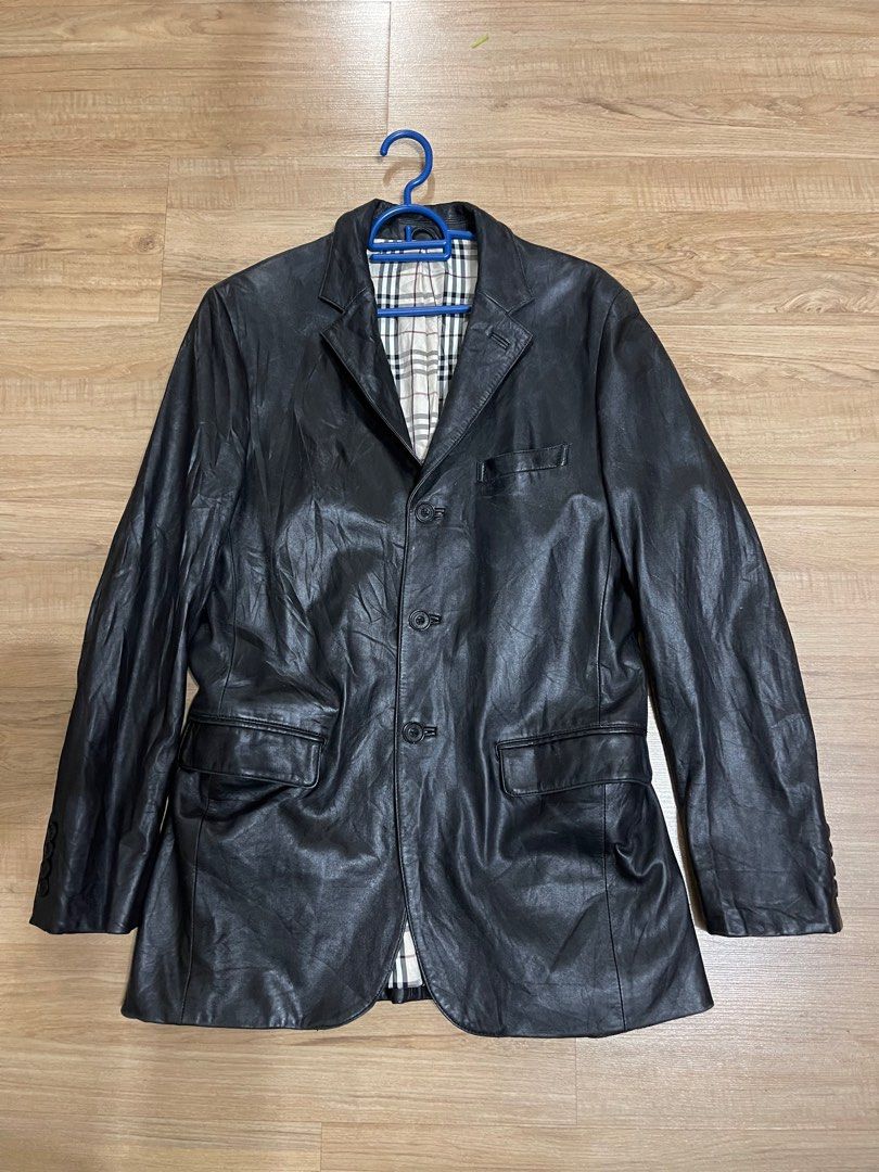 Burberry Leather jacket Men s Fashion Coats Jackets and