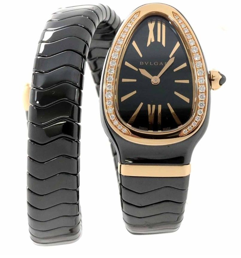 Bvlgari serpenti watch black sales