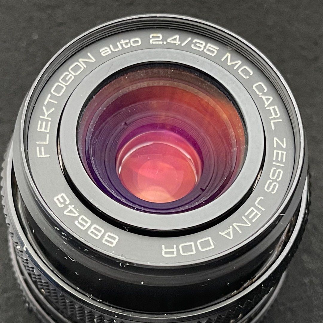 carl zeiss jena flektogon 35/2.4 m42 連原廠遮光罩, 攝影器材, 鏡頭