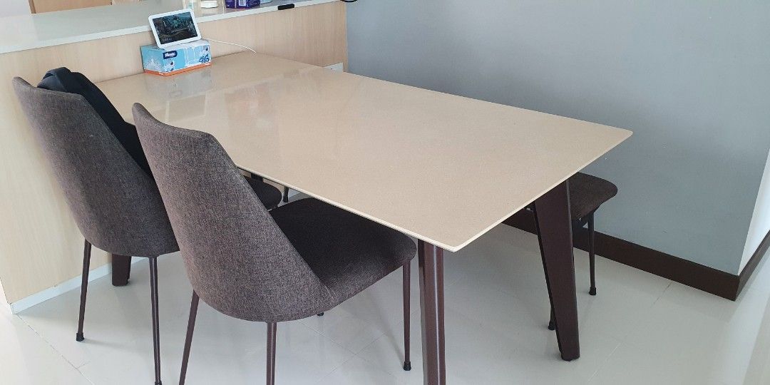 Cellini Kay Quartz Top Dining Table (1.6M) With 2 Henry Chairs And 1