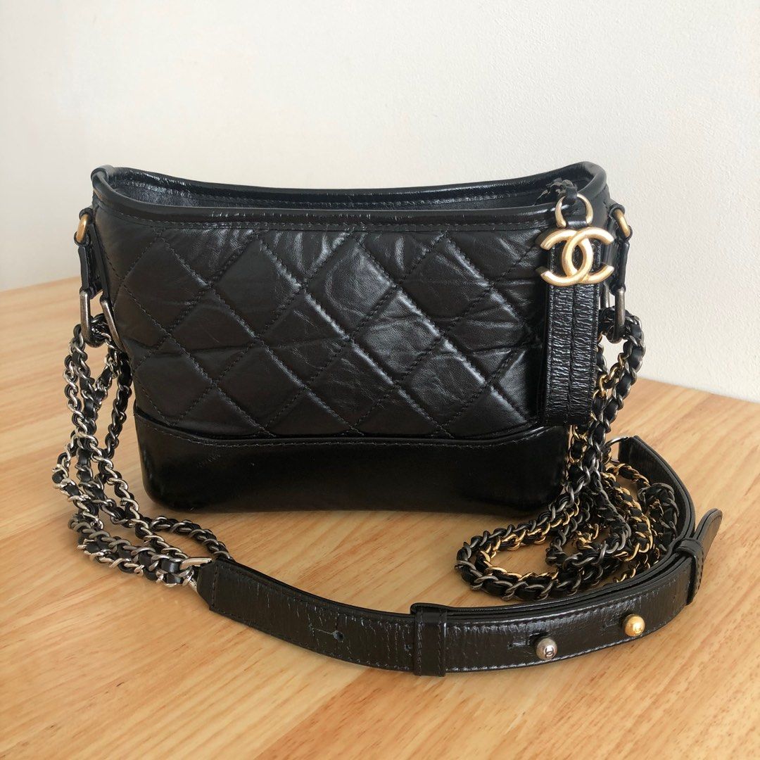 Chanel Gabrielle Small Black, Luxury, Bags & Wallets on Carousell