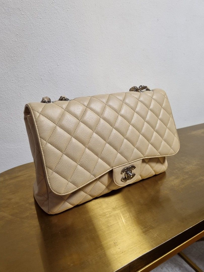 Chanel jumbo caviar 2025 beige