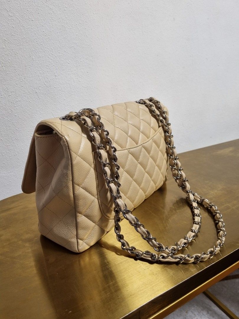 Chanel Jumbo Caviar beige, Luxury, Bags & Wallets on Carousell