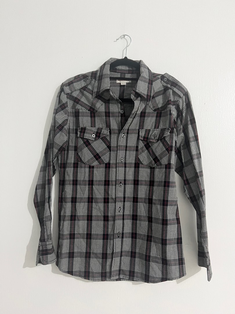 Checkered Longsleeves on Carousell