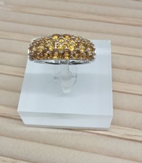 Citrine Ladies Ring/Natural Gemstone/S925-solid silver Size 9&7