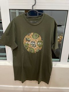 coach Signature T Shirt Heather Grey Green 