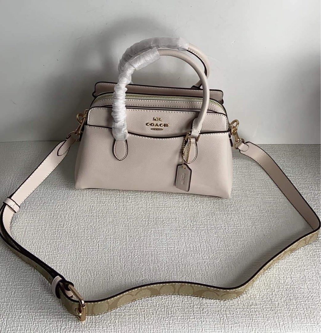 Coach Mini Darcie White (Category: Luxury Bags & Wallets) located in Rizal. Submitted by LuxbyMarifrance (Listing ID 1235647630, Image 2). Description: 🏷️ 3,000 only + SF 💼 Coach Mini Darcie Carryall in Signature Canvas 📏 10 1/4” (L) x 6 3/4” (H) x 4 1/4” (W) 📌 with dust bag and paper bag ✨All trademarks, logos and brand names are reserved and property of the original brand owners. #coachph #authenticqualitybagsph #authenticqualitybags #lowes