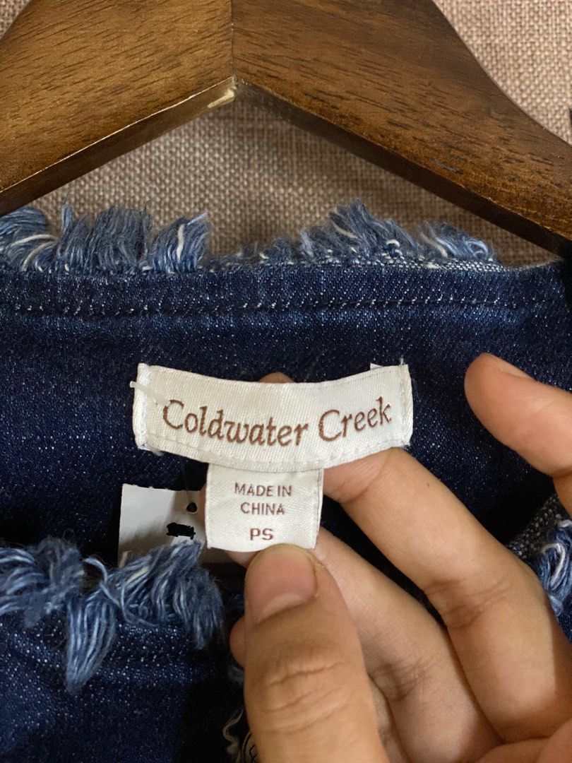 Coldwater Creek Crop Top Denim Jacket Women s Fashion Coats
