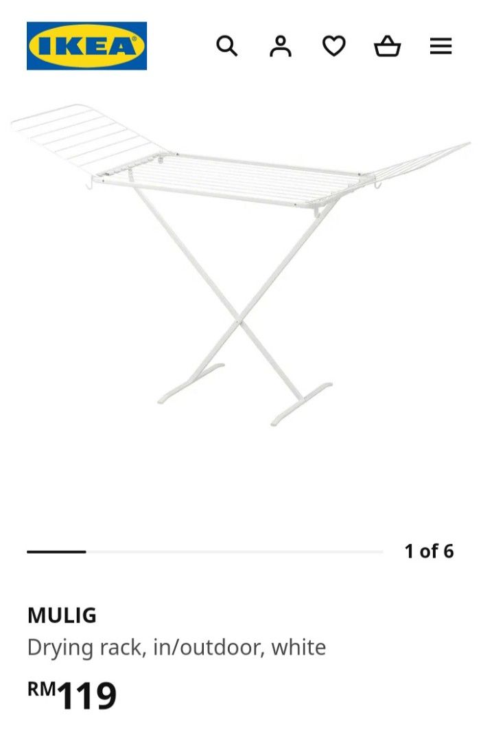 COMBO! IKEA IRONING BOARD & DRYING RACK, Furniture & Home Living