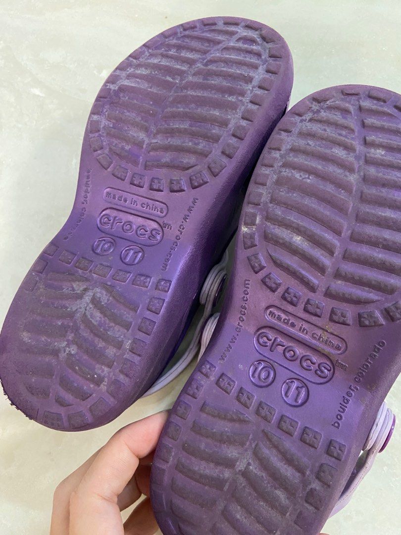 Purple crocs size 11 online
