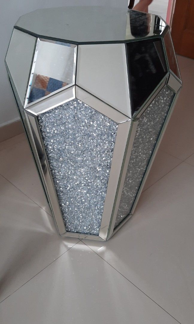 Crystal side table, Furniture & Home Living, Furniture, Tables & Sets
