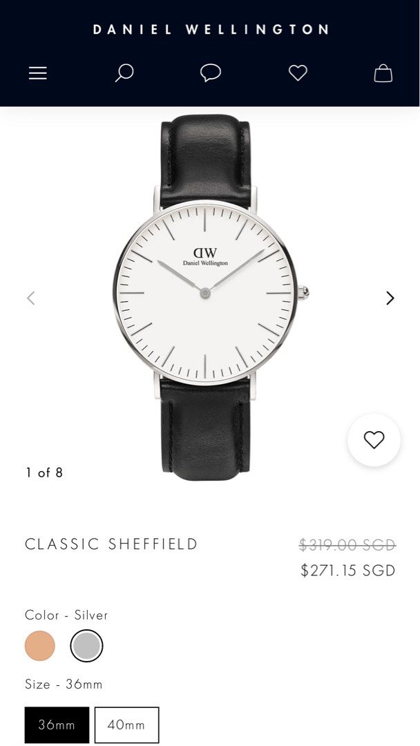 Daniel Wellington Classic Sheffield 36mm Silver Luxury Watches