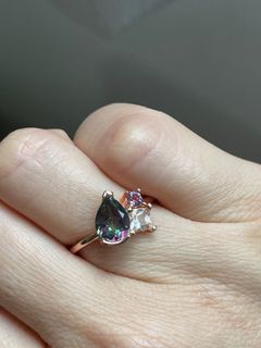 Dark mystic cluster ring
