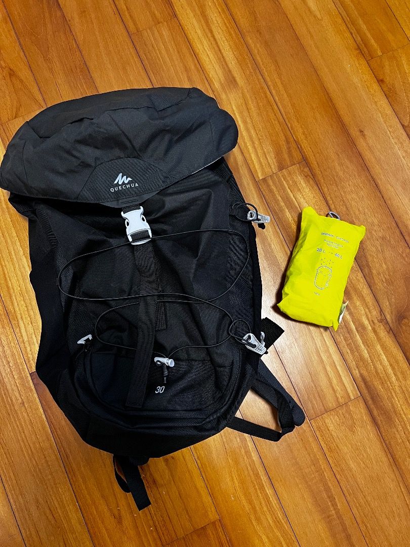 Decathlon Quechua Backpack for biking inclusive of waterproof