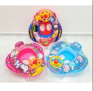 [Deliver to Door Step] Marvel Avengers Hello Kitty Little Twin Stars Inflatable Swimming Seat Float with Steering Wheel
