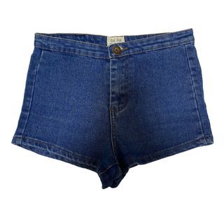 denim high waisted skinny shorts | ulzzang korean y2k cute aesthetic thrifted vintage grunge trendy fashion cottagecore retro acubi fairy