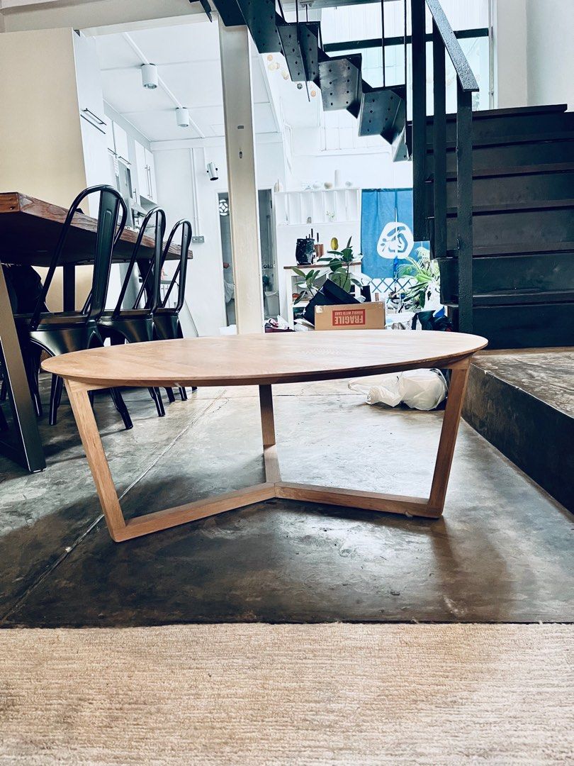 Coffee Table (Designer) Ethnicraft Tripod Japandi Minimalist Style