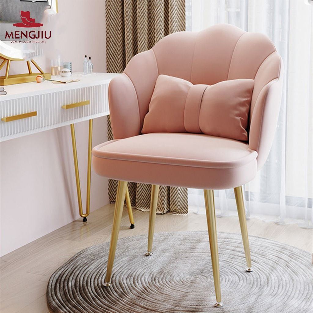 Dining Chair Back Bedroom Girl Net Red Makeup Chair Furniture Home Living Furniture Chairs on Carousell