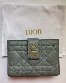 Dior Or Lady Dior 5-Gusset Card Holder Iridescent Metallic Pink Cannage  Lambskin