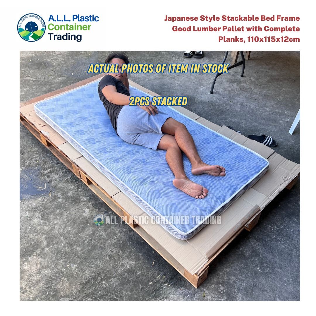 DIY Japanese Style Stackable Bed Frame Good Lumber Pallet with Complete ...