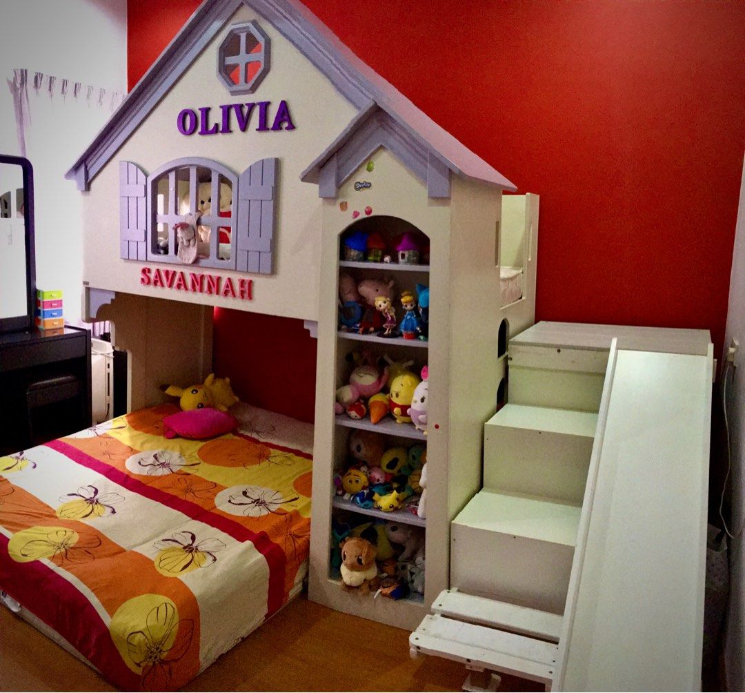 Dolls Princess Bunk Bed by Tomato Kidz (3 pax) & customs made stairs