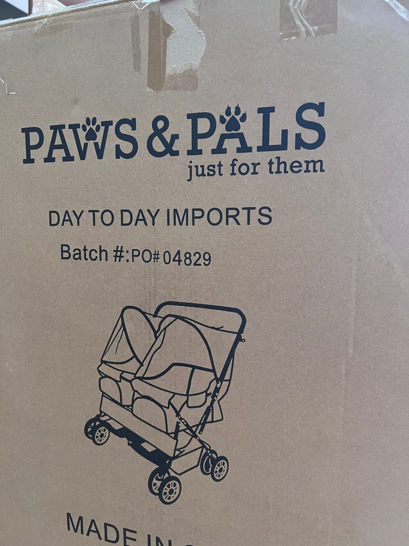 Double Pet Stroller Paws Pals Heavy Duty Pet Supplies Homes