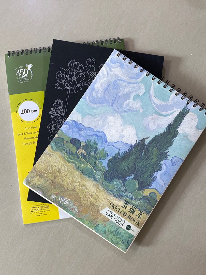 Drawing pad, sketchbook, plain black pad on Carousell