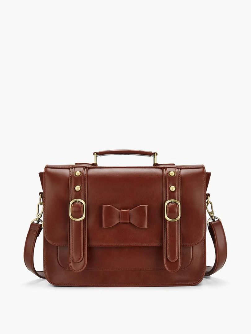 ECOSUSI Women s Faux Leather Bow Messenger Bag Women s Fashion Bags Wallets Shoulder Bags on Carousell