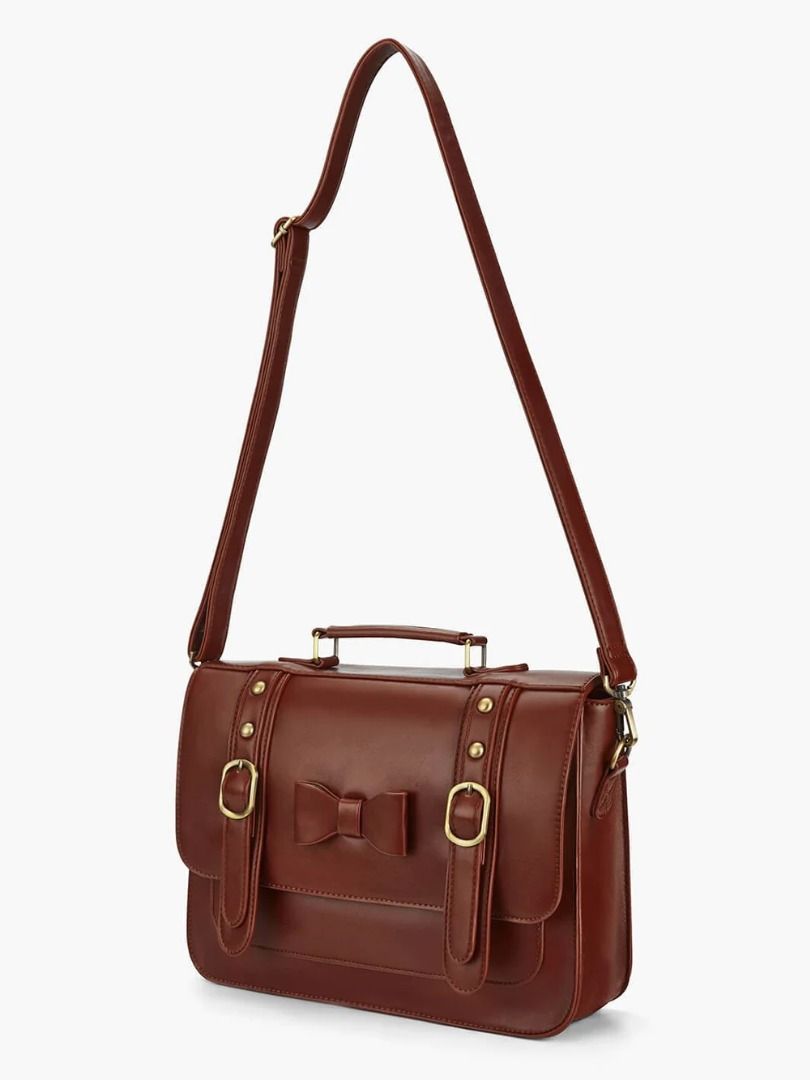 Ecosusi vintage deals leather messenger bag