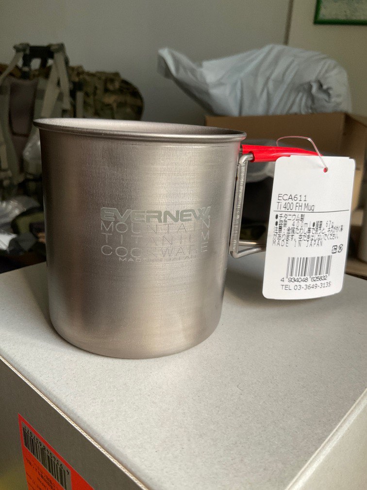 Evernew 400ml Titanium Cup, Sports Equipment, Hiking & Camping on Carousell