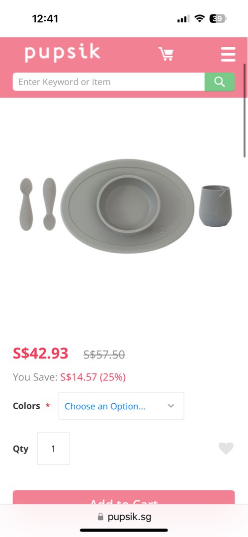 Ezpz First Food Set Babies Kids Nursing Feeding Weaning