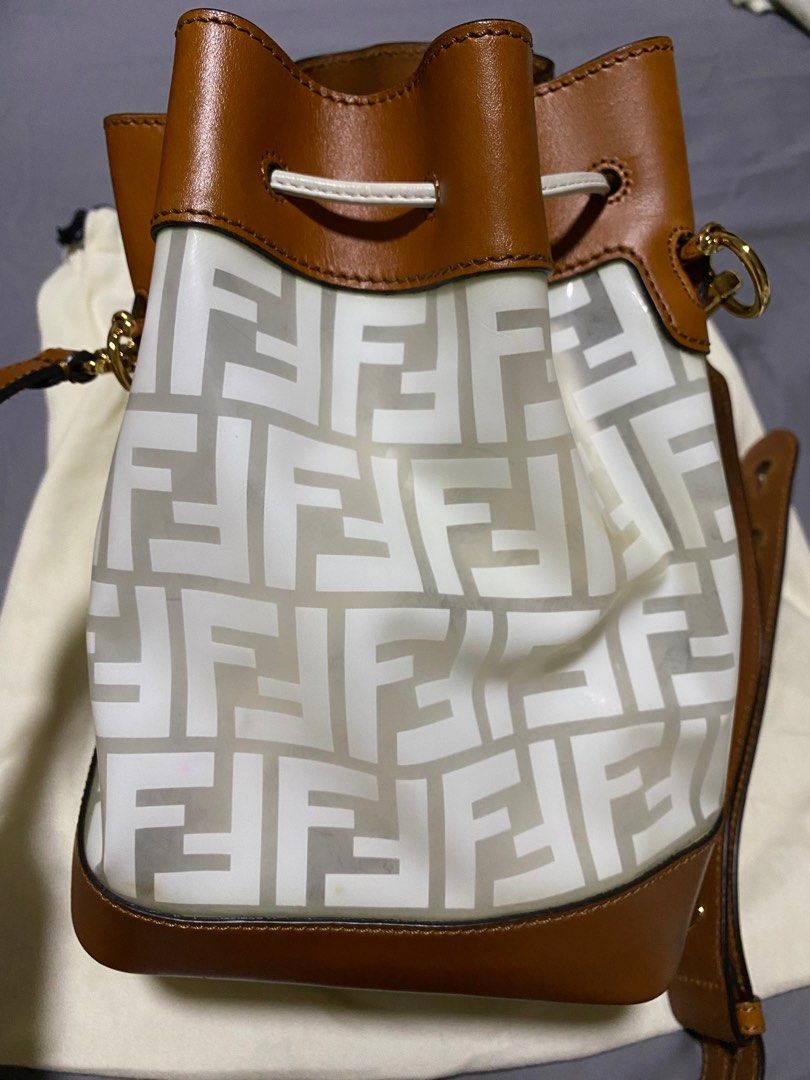 White fendi bucket deals bag
