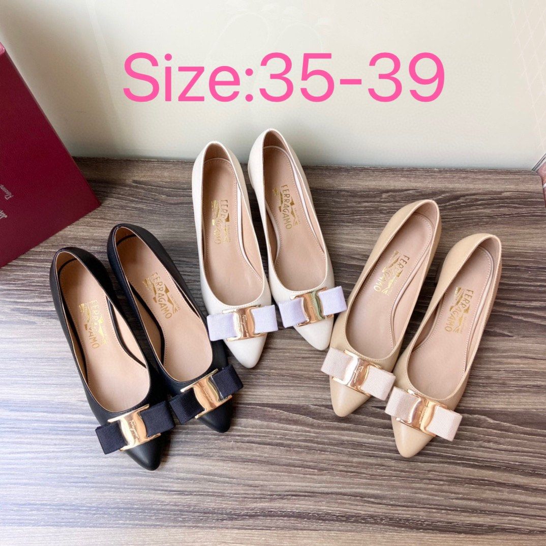 Ferragamo Mid Heel Women Shoes 5cm Women s Fashion Footwear