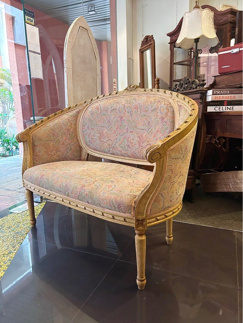 FRENCH style curved sofa, Furniture & Home Living, Furniture, Sofas on