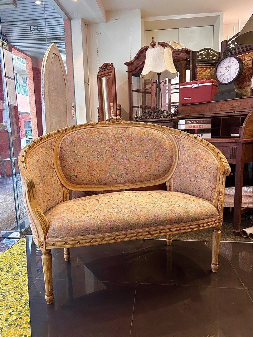 FRENCH style curved sofa, Furniture & Home Living, Furniture, Sofas on